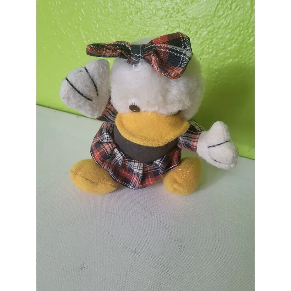 Vintage Pachinko Palace Mini Plush Duck Girl Plaid Dress